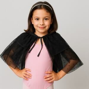 Black Tulle Capelet Kids Costume Accessory Horizon Group USA Ages 3+